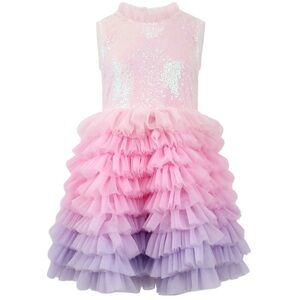 Lola and the boys DREAMY OMBRE TULLE DRESS